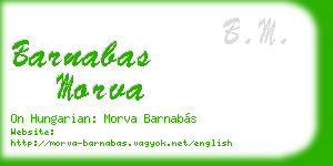 barnabas morva business card